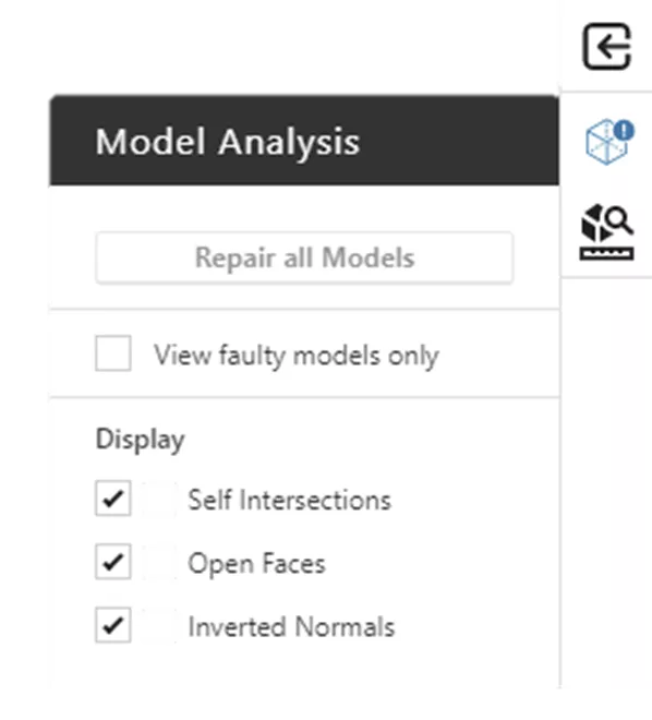 Model Analysis Options in GrabCAD Print Pro 