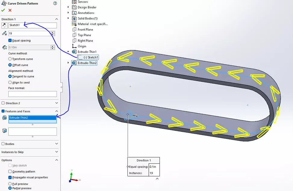 Edit a Cleat Sketch to Create Different Patterns in SOLIDWORKS