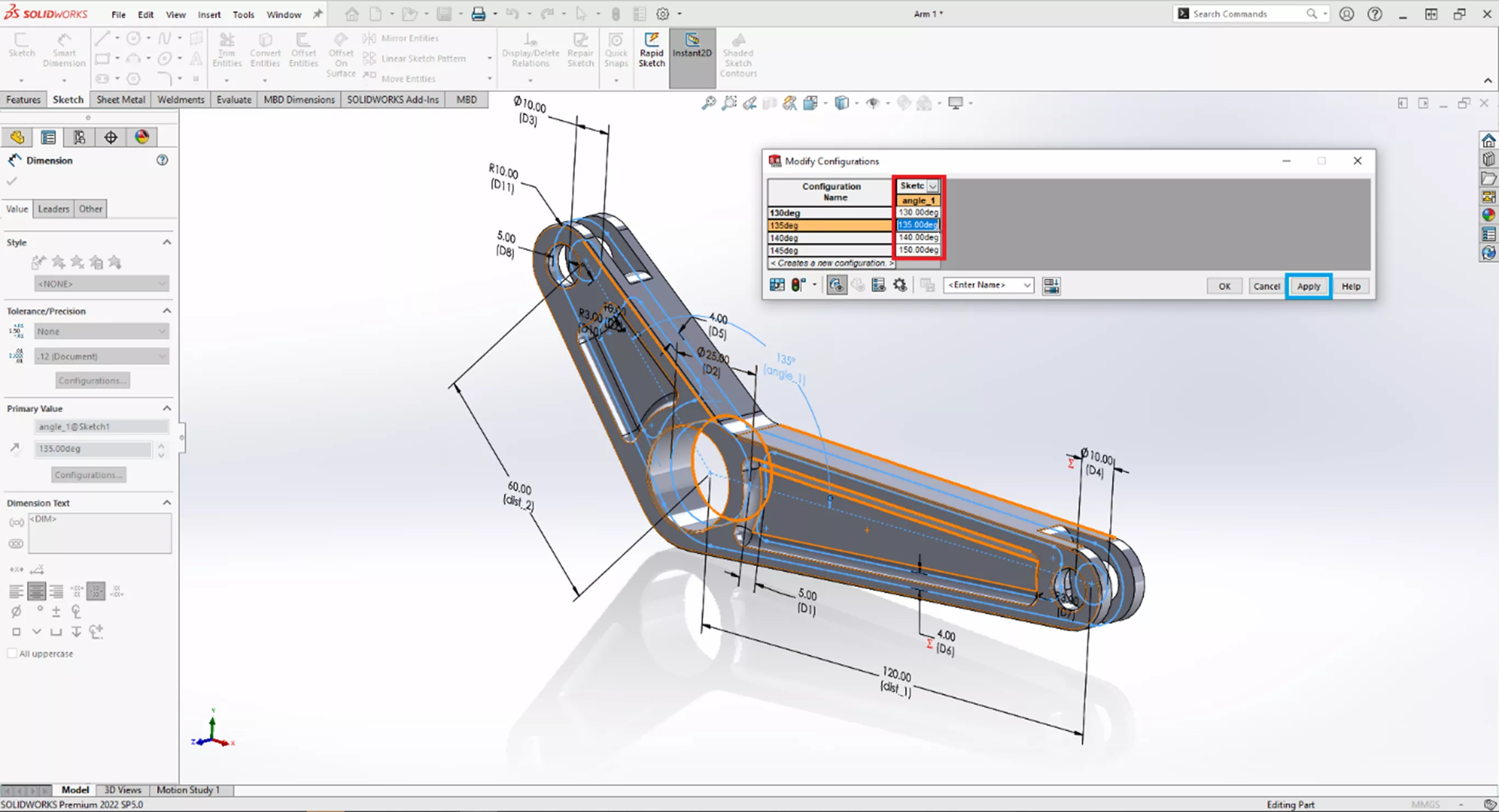 Modify Configurations in SOLIDWORKS