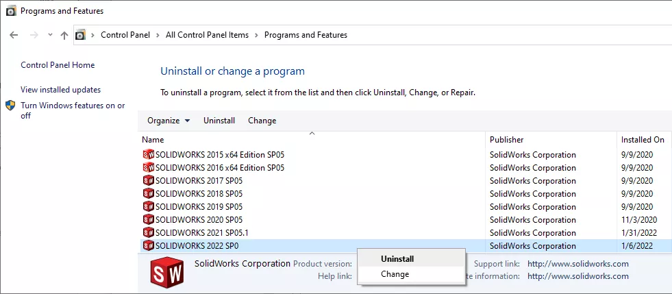 How to Modify Your SOLIDWORKS Installation 