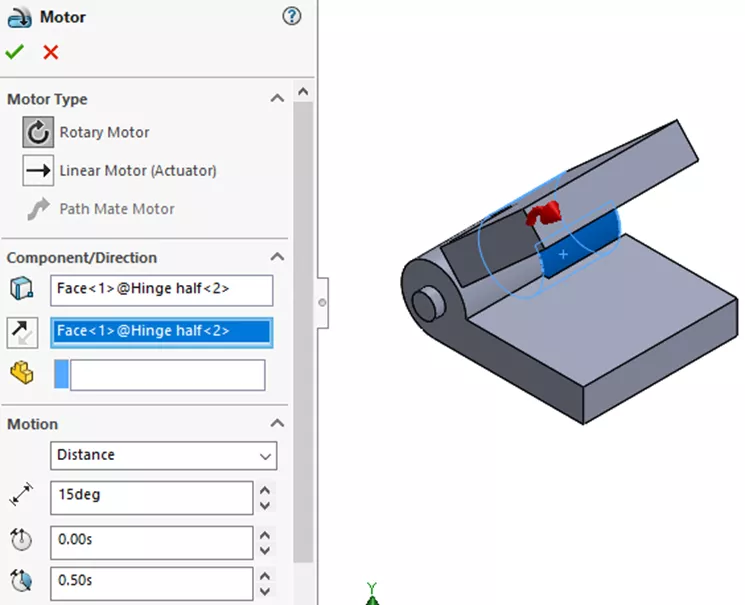 Motor PropertyManager in SOLIDWORKS Motion