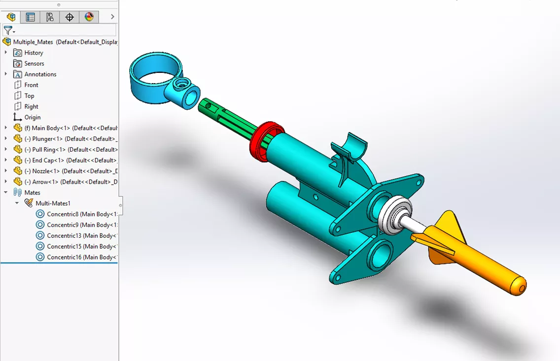 Working with Multiple Mates in SOLIDWORKS 