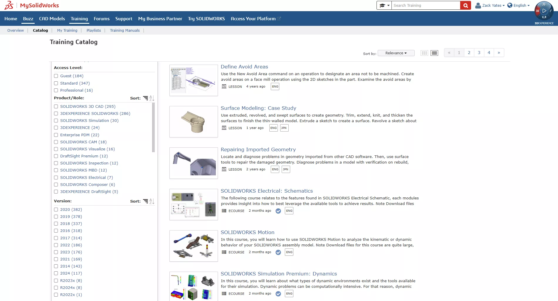 MySolidWorks Course Listing