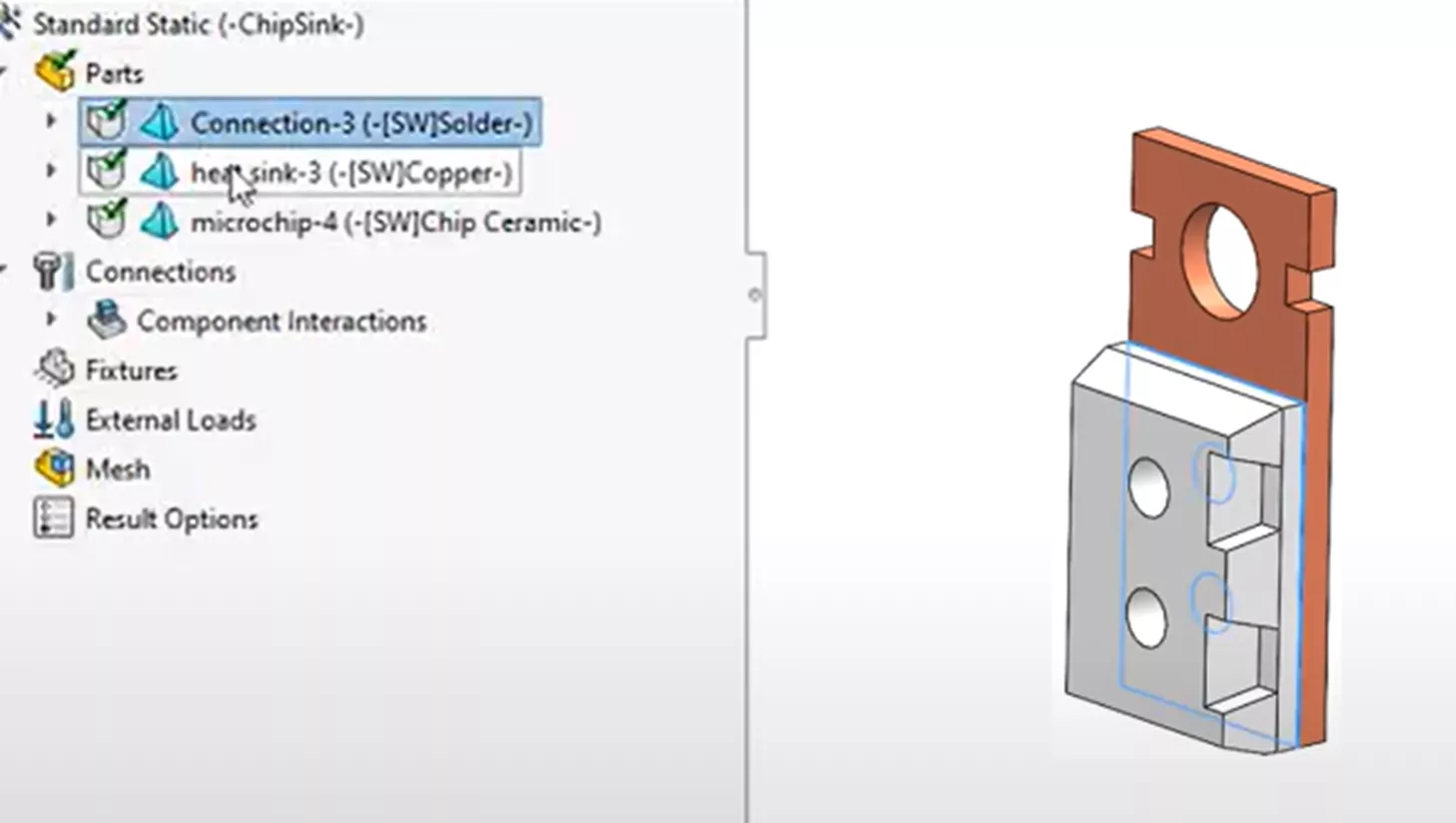 SOLIDWORKS Standard Static Study