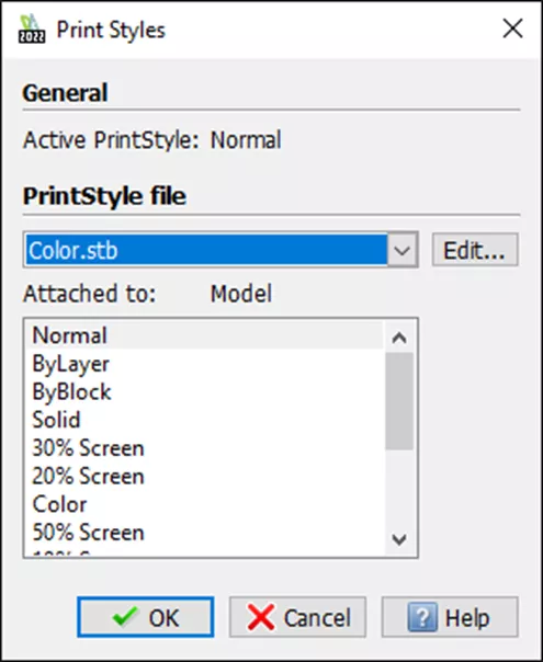 Named Print Styles in DraftSight Explained