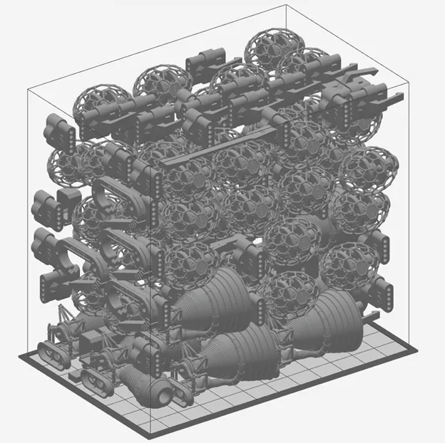 Nested Stratasys H350 Parts