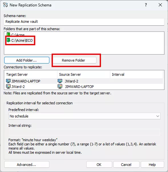 New Replication Schema Dialog in SOLIDWORKS PDM 
