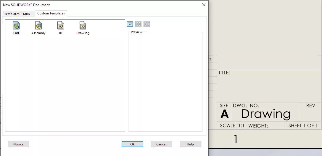 Templates solidworks