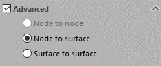 Node to surface solidworks simulation