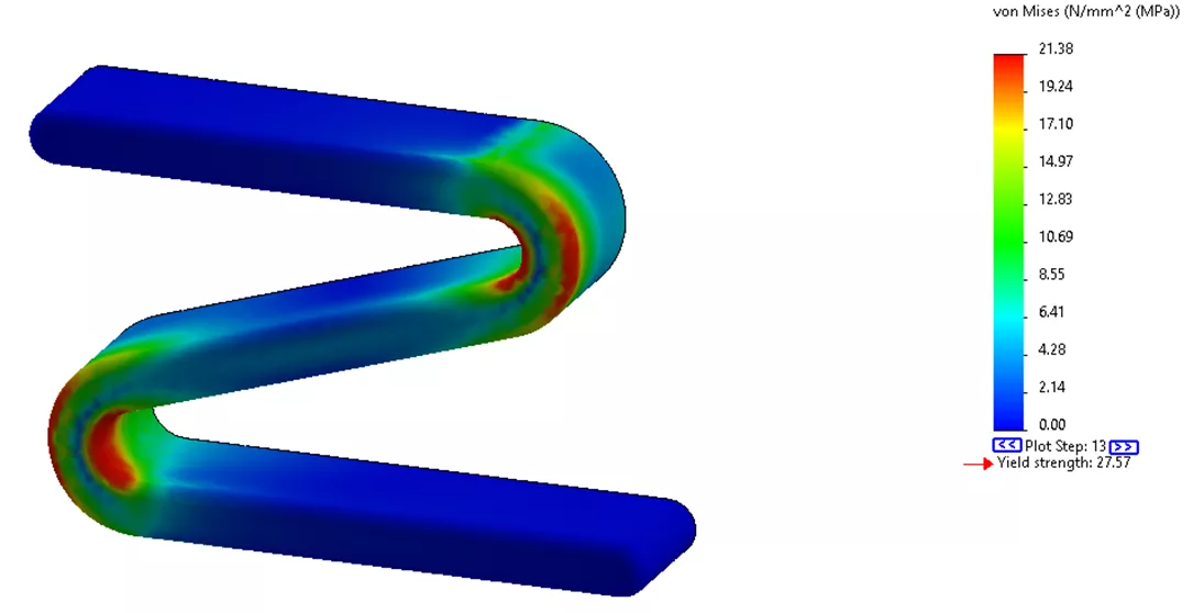 Nonlinear Custom Stress-Strain Curve Type SOLIDWORKS Simulation