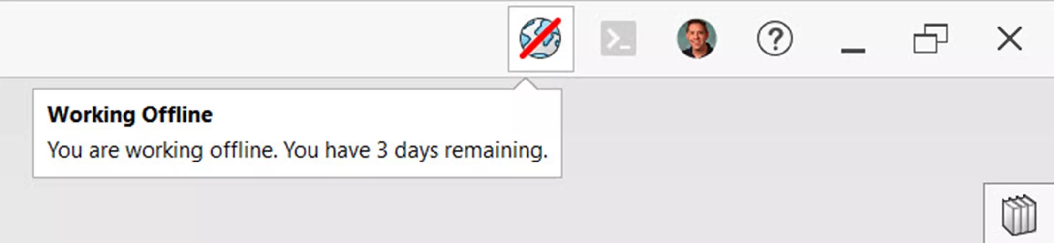 3DEXPERIENCE SOLIDWORKS Working Offline Days Remaining