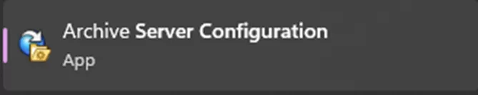 Open Archive Server Configuration App