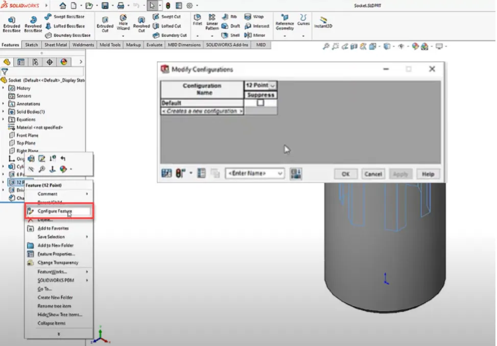 How to Open a SOLIDWORKS Design Table 