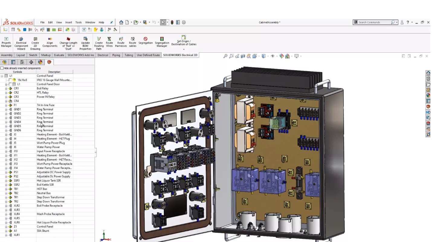 Wiring Duct for Routing and Organizing Wire in Control Panels