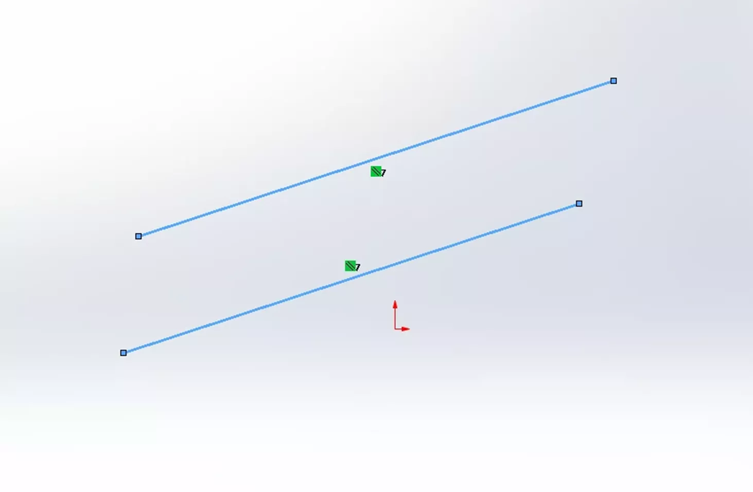 Example of a Parallel Relation in SOLIDWORKS