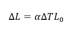 Part Displacement Equation for Thermal Expansion Study
