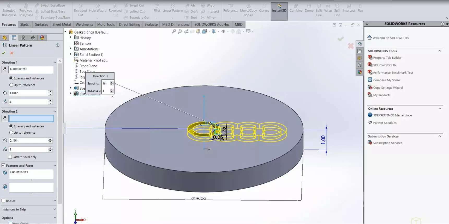 patterning solutions solidworks