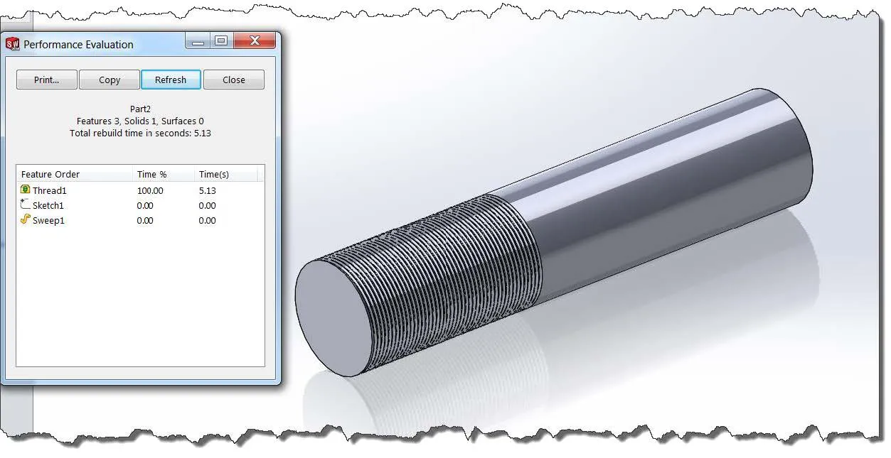 Performance Evaluation Simplified Configurations in SOLIDWORKS