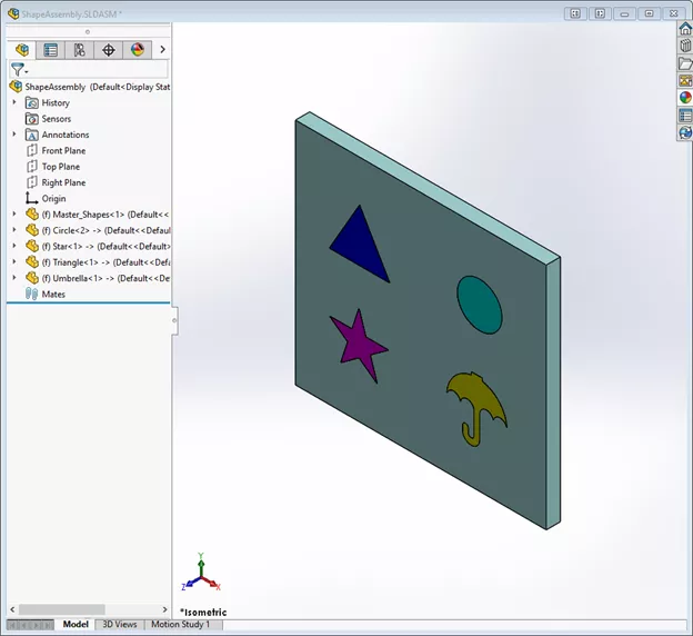 Placing Files into a New SOLIDWORKS Assembly