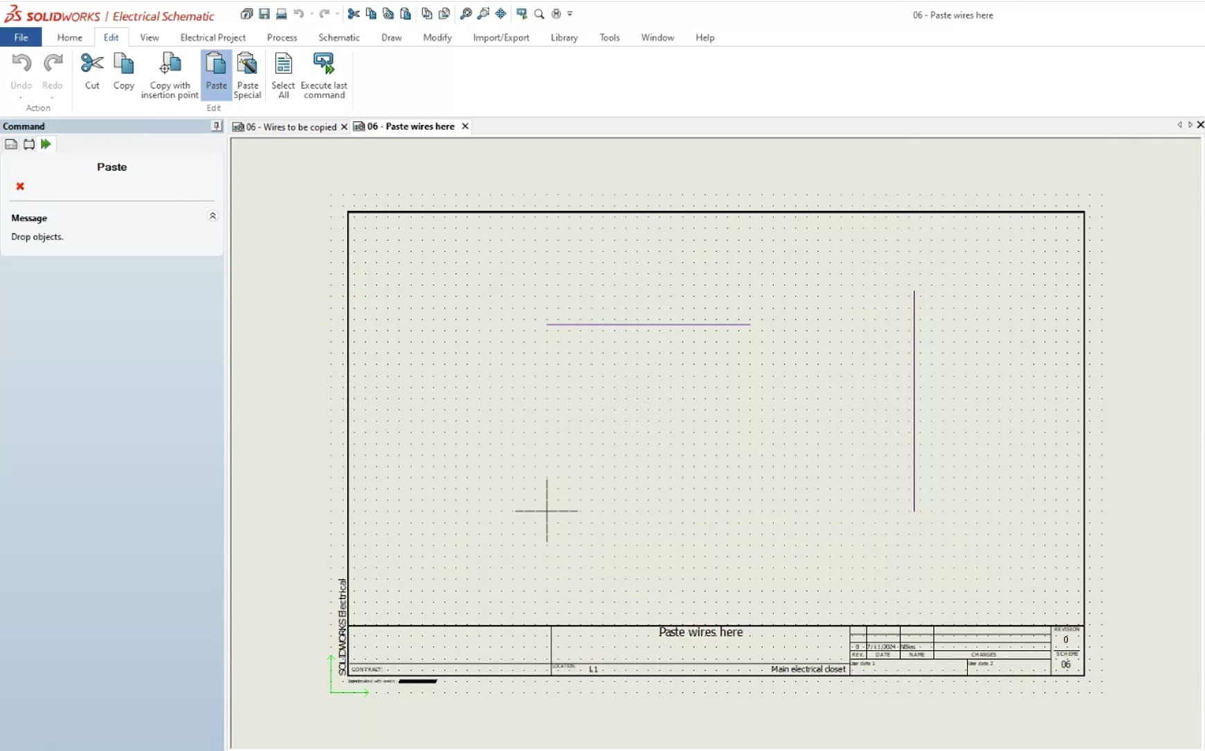 Place Wire Segments in SOLIDWORKS Electrical