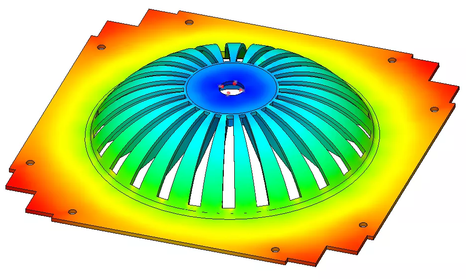 Injection molding simulation of a plastic part in SOLIDWORKS