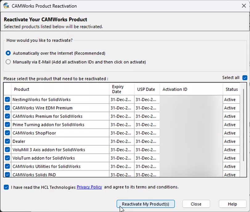 Reactivate Your CAMWorks Product Instructions Standalone FNO License 