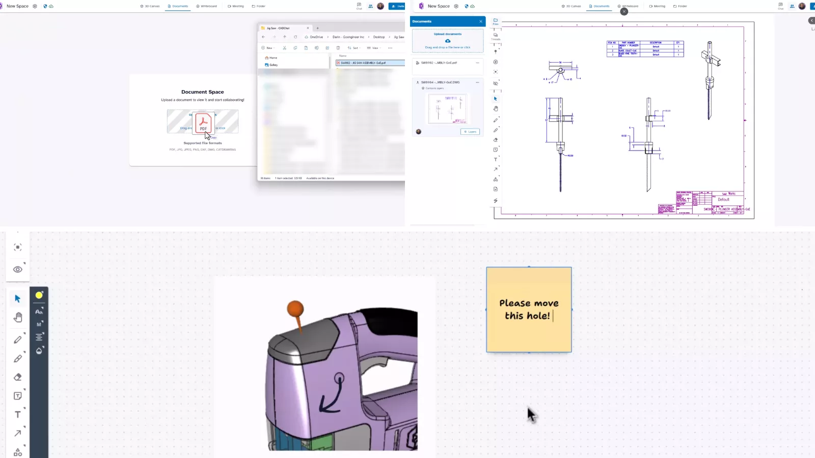 Collaborate with 2D Documents and Images in CADchat