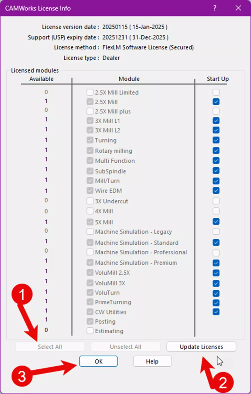 Reassigning CAMWorks Licenses
