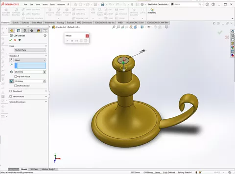 How to Record a Basic Macro in SOLIDWORKS 
