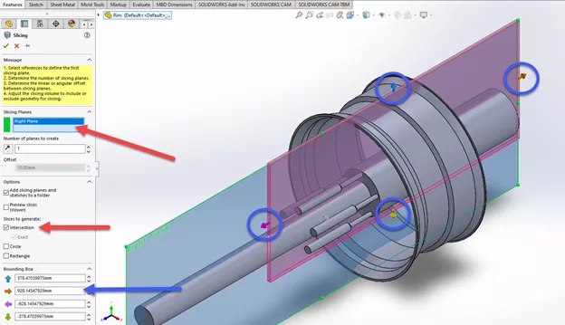 Reference Cross-sections in SOLIDWORKS using the Slicing Tool 