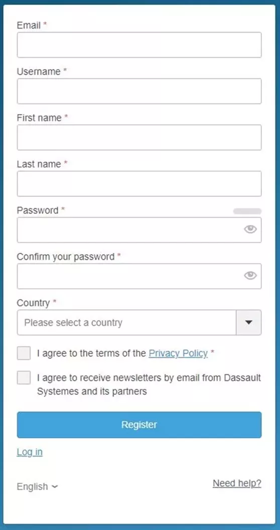 Register for a 3DEXPERIENCE ID to Use the CST Connector