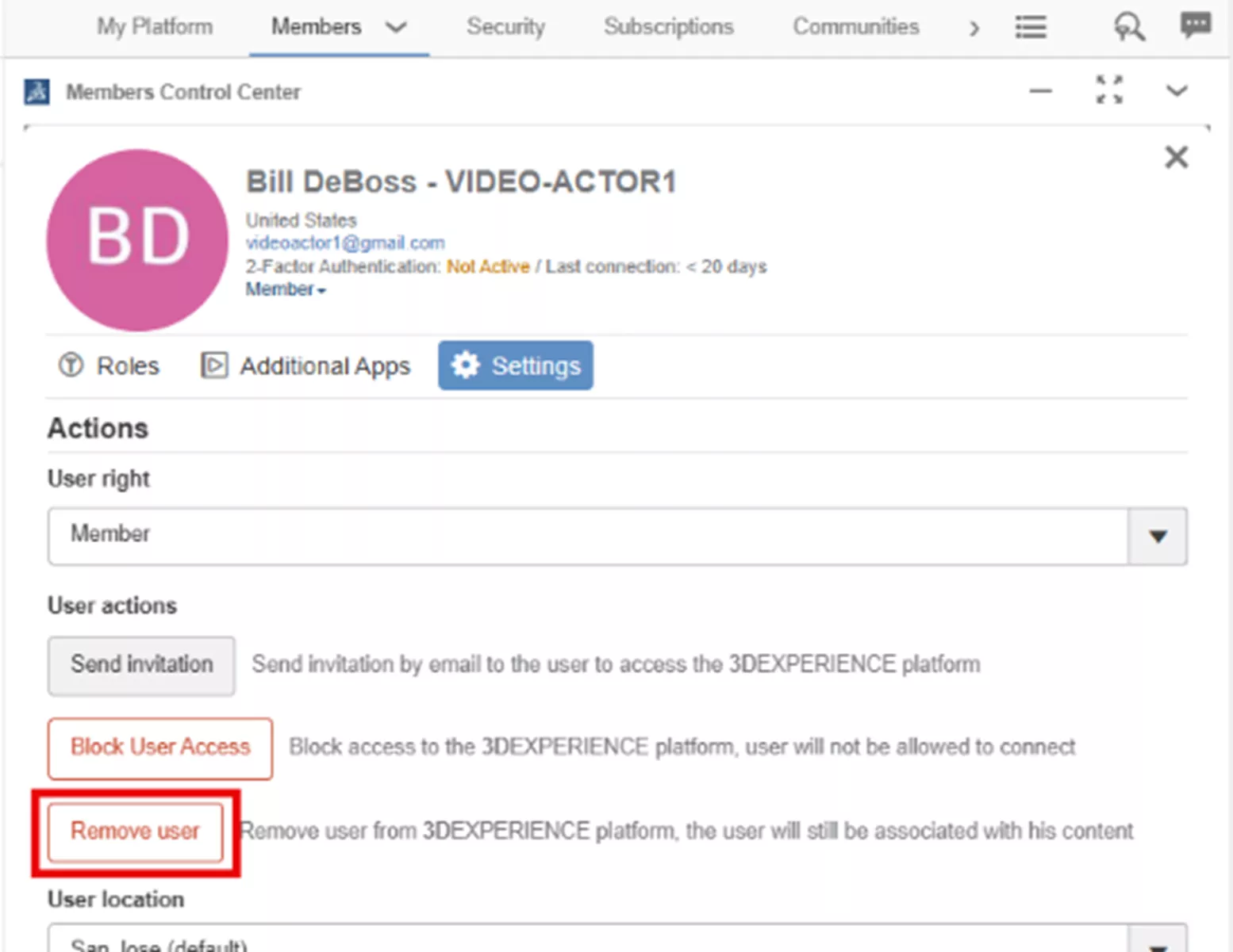 How to Remove a Member from the 3DEXPERIENCE Platform 