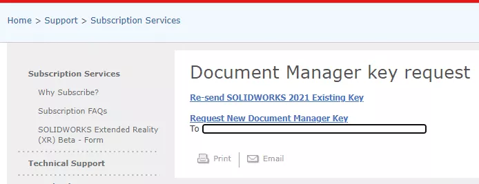 Request License for SOLIDWORKS Document Manager Key 