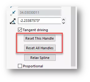 Resetting Spline Handles in SOLIDWORKS 