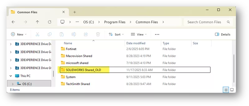Resolve SOLIDWORKS Document Library is Invalid Warning by Renaming the Folder