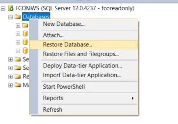 restore the vault database in the new SQL server