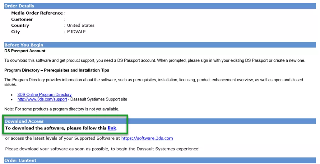 Retrieve CATIA Installation Documents