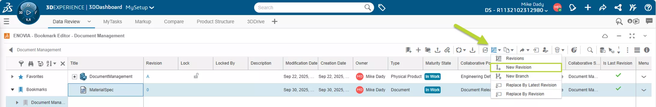 Revising Documents in 3DEXPERIENCE