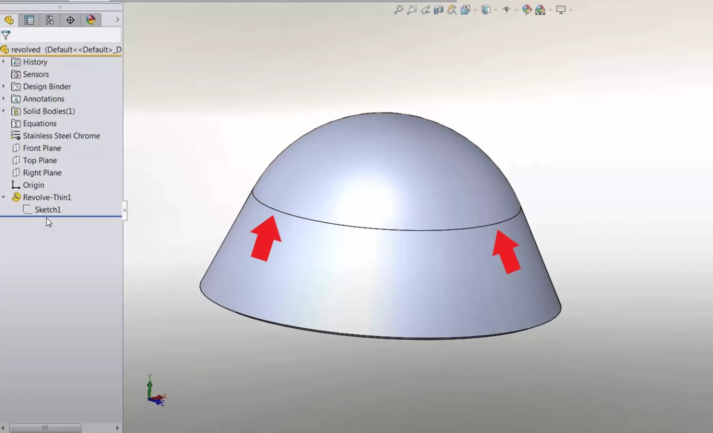 Revolved Part in SOLIDWORKS