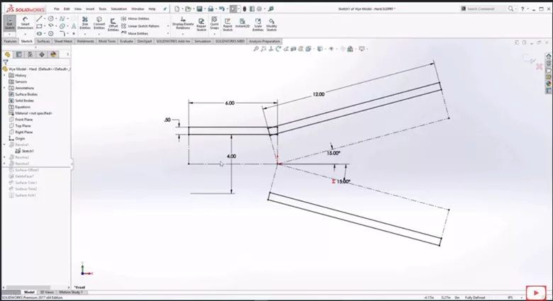 Three Revolves on a SOLIDWORKS Model 