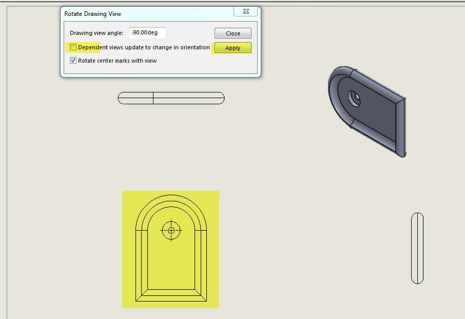 How to Rotate and Customize a SOLIDWORKS Drawing View | GoEngineer