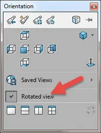 Rotated View Option in SOLIDWORKS