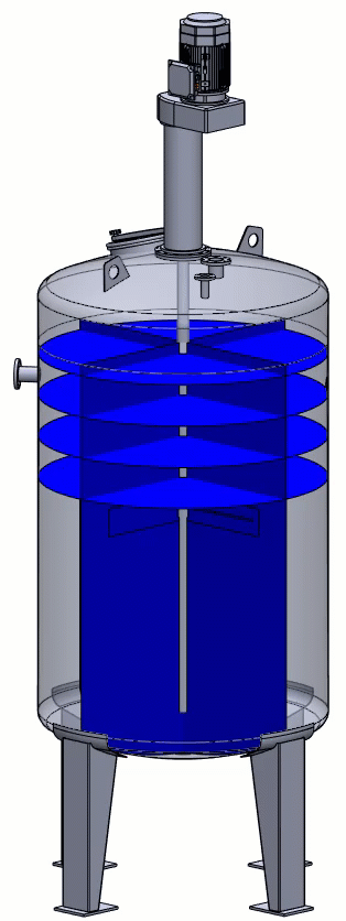 Rotating Region in a Mixing Tank Animation SOLIDWORKS Flow Simulation 