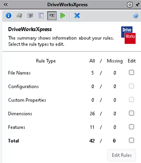 Rule Types in DriveWorksXpress