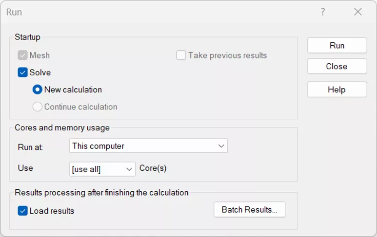 Run Command in SOLIDWORKS Flow Simulation 