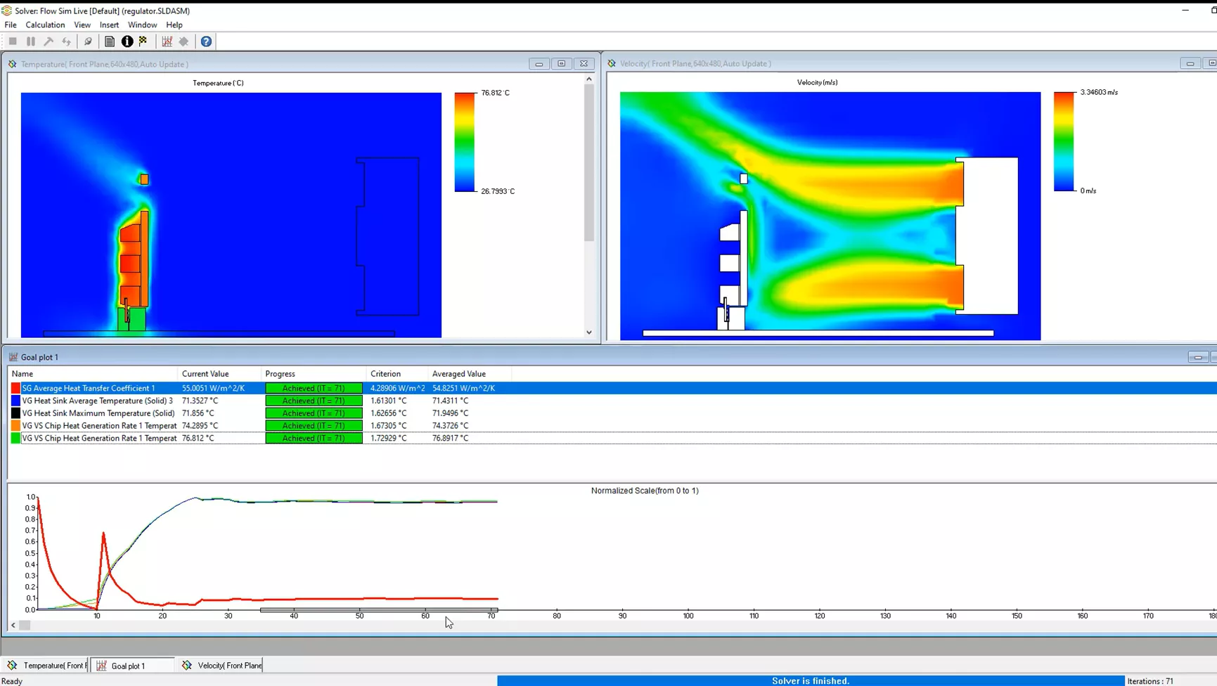 Run SOLIDWORKS Flow Simulation Solver