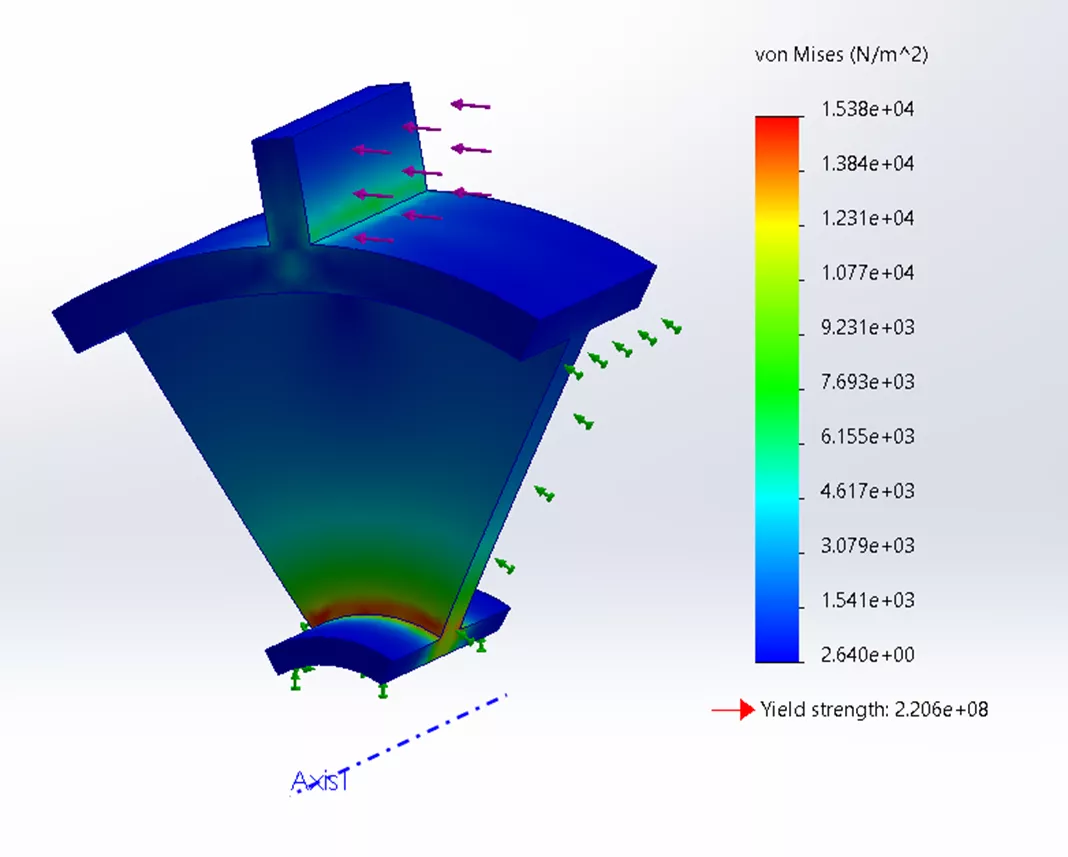 Run and Mesh SOLIDWORKS Simulation Cyclic Symmetry