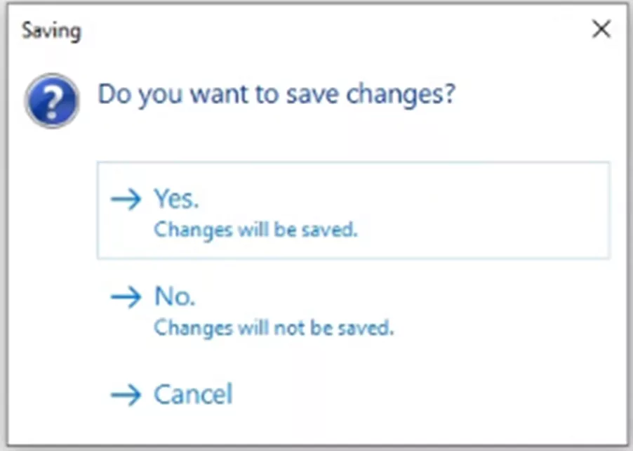 Save Changes Option in SOLIDWORKS Electrical 