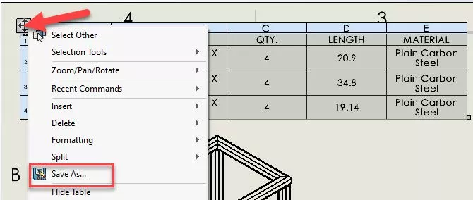 Save a Cut List as a SOLIDWORKS Template