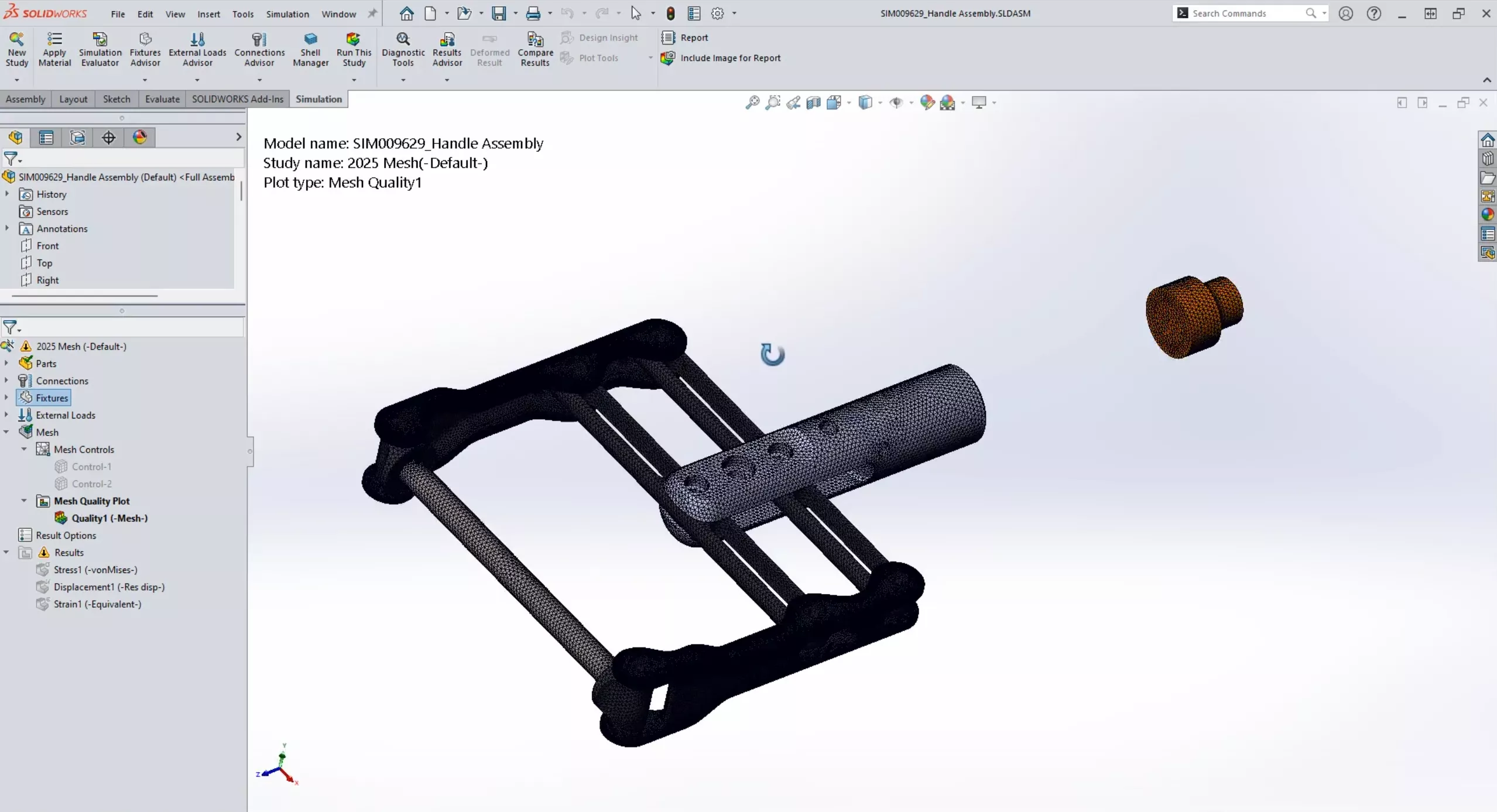 Save Mesh Time with SOLIDWORKS Simulation 2025